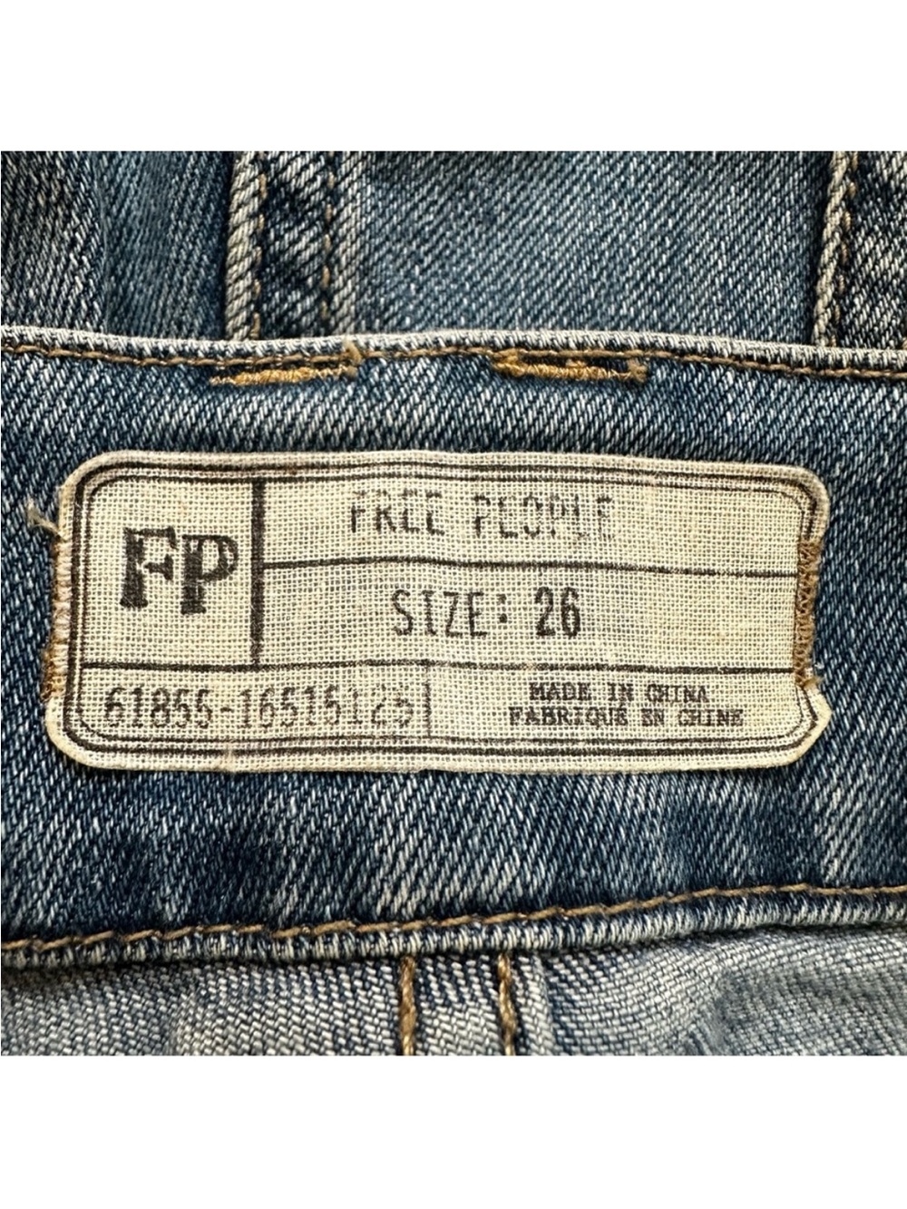 Free People Danica low rise flat jeans with patchwork details - Picture 9 of 9